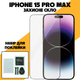 Защитное стекло для Apple iPhone 15 Pro Max закаленное полноэкранное стекло для айфон 15 про макс с закругленной рамкой - изображение 1