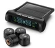 TPMS SOLAR 7582 система контролю тиску в шинах датчики тиску та температури 4 колеса з сонячною зарядкою USB монитором зовнішніми датчиками звуковим сигналом для авто контроль шин в реальному часі - зображення 4