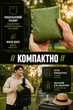 Чоловічий дощовик пончо-плащ з капюшоном від дощу (довгий унісекс жіночий) Зелений хакі One Size - зображення 4