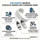 Кабель USB to Type-C Baseus CoolPlay Series для швидкого заряджання Huawei та Honor (1m, 100W, 6A, 480 Mbps). White - зображення 2