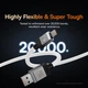 Кабель USB to Type-C Baseus CoolPlay Series для швидкого заряджання Huawei та Honor (1m, 100W, 6A, 480 Mbps). White - зображення 6