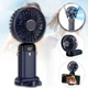 Ручной портативный вентилятор Led Digital Display Fan аккумуляторный USB с LED дисплеем, складной с подставкой, синий - изображение 2