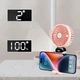 Ручной портативный вентилятор Led Digital Display Fan аккумуляторный USB с LED дисплеем, складной с подставкой, розовый - изображение 4
