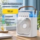 Настільний міні кондиціонер вентилятор Mini Air Conditioner 3 в 1 з охолодженням, зволоженням, LED підсвічуванням і USB - зображення 1