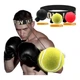 Мʼяч для боксу Fight Ball 60 г жовтий з повʼязкою на голову - изображение 2