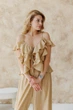 Блузка с воланами короткая ART KNIT карамель, S 045265 - изображение 2