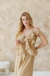 Блузка с воланами короткая ART KNIT карамель, S 045265 - изображение 8