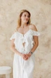 Блузка с воланами короткая ART KNIT белая, S 045271 - изображение 6