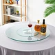 Стол обеденный L&S Lazy Susan круглый, закаленное стекло, поворотная основа, 68 см - изображение 6