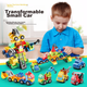 FEELO, совместимый с крупными строительными блоками LEGO, игрушка-трансформер в подарок на день рождения для мальчиков (1615-1). - изображение 8