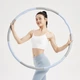 Обруч Keep Hula Hoop, разборный, легко хранить, гибкая сборка, для формирования пресса и талии, аэробные упражнения, упражнения для подтяжки ягодиц, сине-серый. - изображение 8