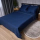 Комплект постельного белья Moon&Star King Size 220x240 см наволочки 2 х 50х70 см Blue Night Corner Сатин Premium (MS-820012671) - изображение 1