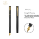 Ручка PARKER перьевая фирменная деловая, подарочная, Weiya XL Classic Black Gold Clip - изображение 4