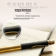 Ручка SAKURA фирменная деловая шариковая латунная винтажная, подарочная, craft_lab 001, черная - изображение 10