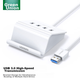 UGREEN USB Hub 3.0 Expansion Dock, 4-Port HUB Converter Hub Splitter, Laptop Desktop Computer MultiPort Hub Extension Cable Adapter with Power Port - изображение 2