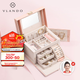 VLANDO — подарочная шкатулка для украшений на день рождения для девушки, шкатулка для хранения свадебных подарков для невесты, шкатулка для украшений премиум-класса. - изображение 4