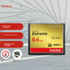 Карта памяти SANDISK Extreme CompactFlash 64GB (SDCFXSB-064G-Z46) - изображение 3