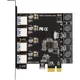 Плата розширення незалежного блоку живлення MOGE Desktop PCIE X1 на 4 порти USB 3.0, адаптер PCI-E на чотири порти USB 3.2 Gen1, чіп Renesas NEC MC2016 - зображення 2