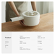 Электронная мультиварка Olayks Instant Electric Cooking Pot, небольшая электрическая кастрюля для общежития, многофункциональная электрическая кастрюля для приготовления лапши в студенческом общежитии, универсальная кастрюля, 1,5 л. - изображение 10