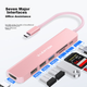 Сумісний з ноутбуками Apple, док-станція розширення Type-C, концентратор USB 3.0, конвертер HDMI 4K для дзеркального відображення екрана, адаптер-розгалужувач, зчитувач карт SD/TF - зображення 2