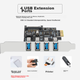 EB-LINK PCIe — 4-портова плата розширення USB 3.0. Підтримує міні-корпуси, чипи Realtek (NEC) для настільних комп'ютерів. Внутрішній чотирипортовий USB-адаптер. Незалежна плата живлення. Стабільна версія. - зображення 5