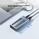 USB-концентратор Acasis 3.0, кабель-дублікатор для високошвидкісного розширення, багатопортовий адаптер для настільних комп'ютерів і ноутбуків HS-707MG - зображення 6