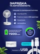Портативный вентилятор настольный напольный аккумуляторный от usb телескопический складной беспроводной на аккумуляторе лопастный юсб компактный охладитель воздуха для дома офиса и путешествий вентиляторы акумуляторах - изображение 5