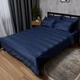 Комплект постільної білизни Moon&Star Євро 200x220 см наволочки 4 х 70х70 см Royal Blue Satin Stripe (MS-820013069) - зображення 1