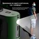 Вентилятор портативний 3в1 з ліхтариком і повербанком 10000 мАг USB / Type C з кліпсою для активної роботи Зелений - зображення 3