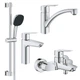 Набiр змiшувачiв Grohe QuickFix Start 4 в 1 для ванни та кухні (UA202301KE) - зображення 1