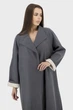 Жіночий плащ на запах без застібки, casual стиль, осінь-весна Basic (сірий, 2XL), 119661, 119646 - изображение 2