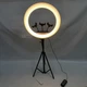 Кольцевая лампа для селфи RGB LED 45 см со штативом и держателем на 3 телефона, светодиодная лампа для блоггеров, TikTok, фото и видеосъемки по регулировке яркости, холодный/теплый/RGB свет, 16 цветов MJ-45T - изображение 8