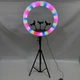 Кольцевая лампа для селфи RGB LED 45 см со штативом и держателем на 3 телефона, светодиодная лампа для блоггеров, TikTok, фото и видеосъемки по регулировке яркости, холодный/теплый/RGB свет, 16 цветов MJ-45T - изображение 13