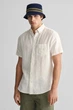 Чоловіча біла лляна сорочка REG LINEN SS Gant S 3240103 - изображение 1