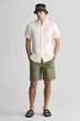 Чоловіча біла лляна сорочка REG LINEN SS Gant S 3240103 - изображение 3
