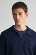 Чоловіче темно-синє лляне поло COTTON LINEN OPEN Gant XXL 8050193 - изображение 4