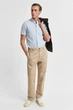 Чоловіча блакитна лляна сорочка REG COTTON LINEN SS SHIRT Gant S 3250083 - изображение 2