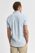 Чоловіча блакитна лляна сорочка REG COTTON LINEN SS SHIRT Gant S 3250083 - изображение 3