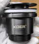 Донный клапан для раковины Koer PW-11-07 1 1/4'' универсальный (с/без перл) СLICK-СLACK (Цвет графит) - изображение 9