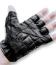 Перчатки Avtoaks кожаные без пальцев с защитой 9-9.5 см. - изображение 4
