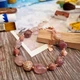 Браслет натуральный камень клубничный кварц и родонит - изображение 2