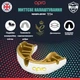 Капа OPRO термопластик взрослая 11+ белая золотая - изображение 2