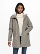 Куртка ONLSALLY RAINCOAT CC OTW 15206116-Brushed Nickel-Detail:WHITE TEDDY ONLY M Сірий 15206116-BRUSHED NICKEL-D XS - зображення 1