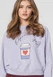 Толстовка ONLJENNIFER LIFE L/S O-NECK BOX SWT 15250226-Cosmic Sky-Print:COFFEE ONLY L Бузковий 15250226-COSMIC SKY-PRINT XS - изображение 3