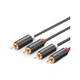Кабель мультимедійний 2xRCA M to 2xRCA M 1.5m AV104 Ugreen (ek22860) - зображення 3