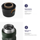 Термос THERMOS з нержавіючої сталі 316, ізольований, для чоловіків, жінок, студентів та дітей, 500 мл, кружка для холодного/гарячого чаю TSK2-500S AGR, ялина зелена - зображення 7