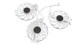 Вентилятор (кулер) Everflow 51697 для відеокарт Asus ROG Strix White RTX 3090 3080 3070 комплект 3шт - изображение 2