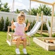 Качели детские подвесные для дома и улицы Toys качеля деревянная со спинкой (№136) - изображение 14