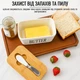 Масленка керамическая BUTTER с бамбуковой крышкой и ножом для масла (0480) Белый - изображение 8
