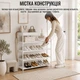 Полиця для взуття Multifunctional Storage Shoe Rack 5 полиць Білий - зображення 3